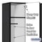 Salsbury Industries 1 Tier Designer Locker, 54"Wx76"Hx18"D, 3 Door, Black 18-21368BLK - alternate 2